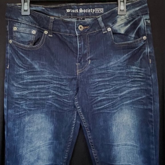 Blues Society Skinny 11/12 Distressed Low Rise 31 Inseam 34 Waist - Picture 4 of 11